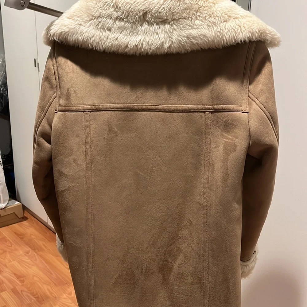 Faux lamb skin long coat - Picture 4 of 6